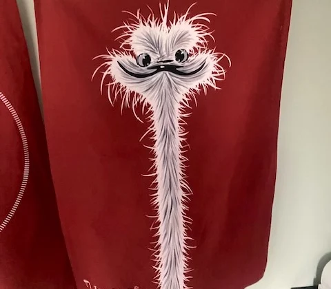 Bick Börd Geschirrtücher in rot mit weissem Bick Börd Aufdruck.